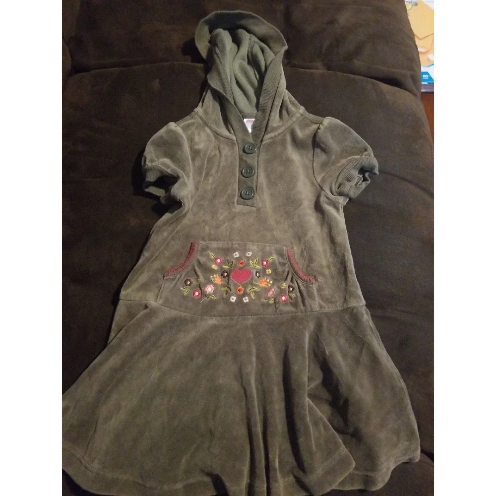 Gymboree harvest leaves‎ hooded dress 3t